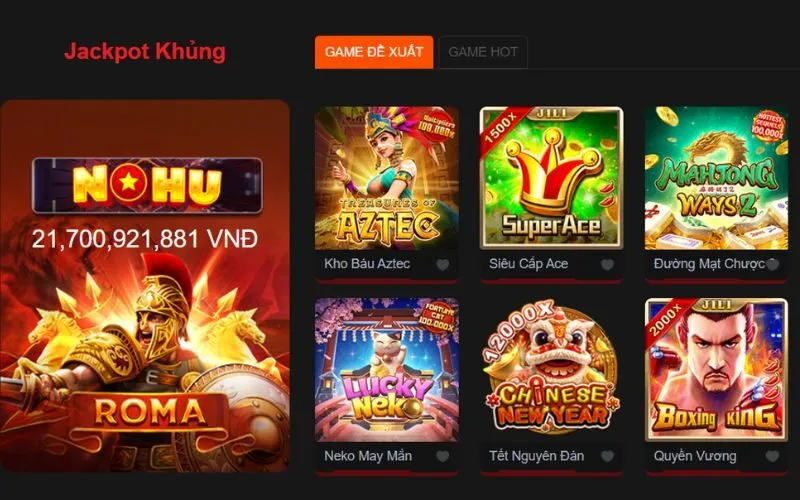 Kho game giải trí tại Nohu90 có gì?